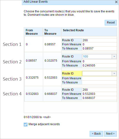 Route dominance table